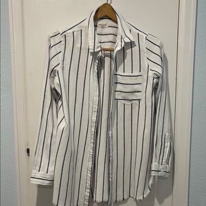 Thread & Supply White and Blue Button Down Shirt